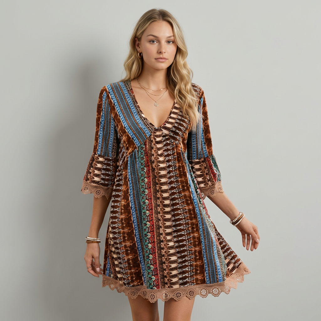 Luciana | Vestido Boho Étnico