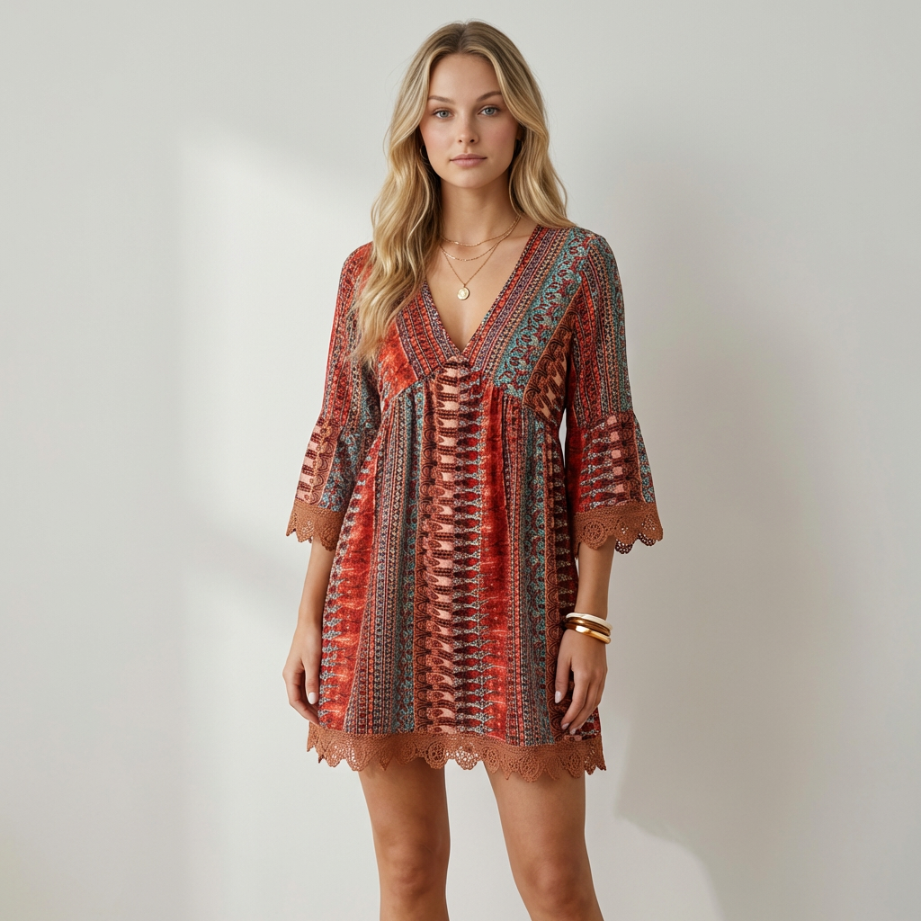 Luciana | Vestido Boho Étnico
