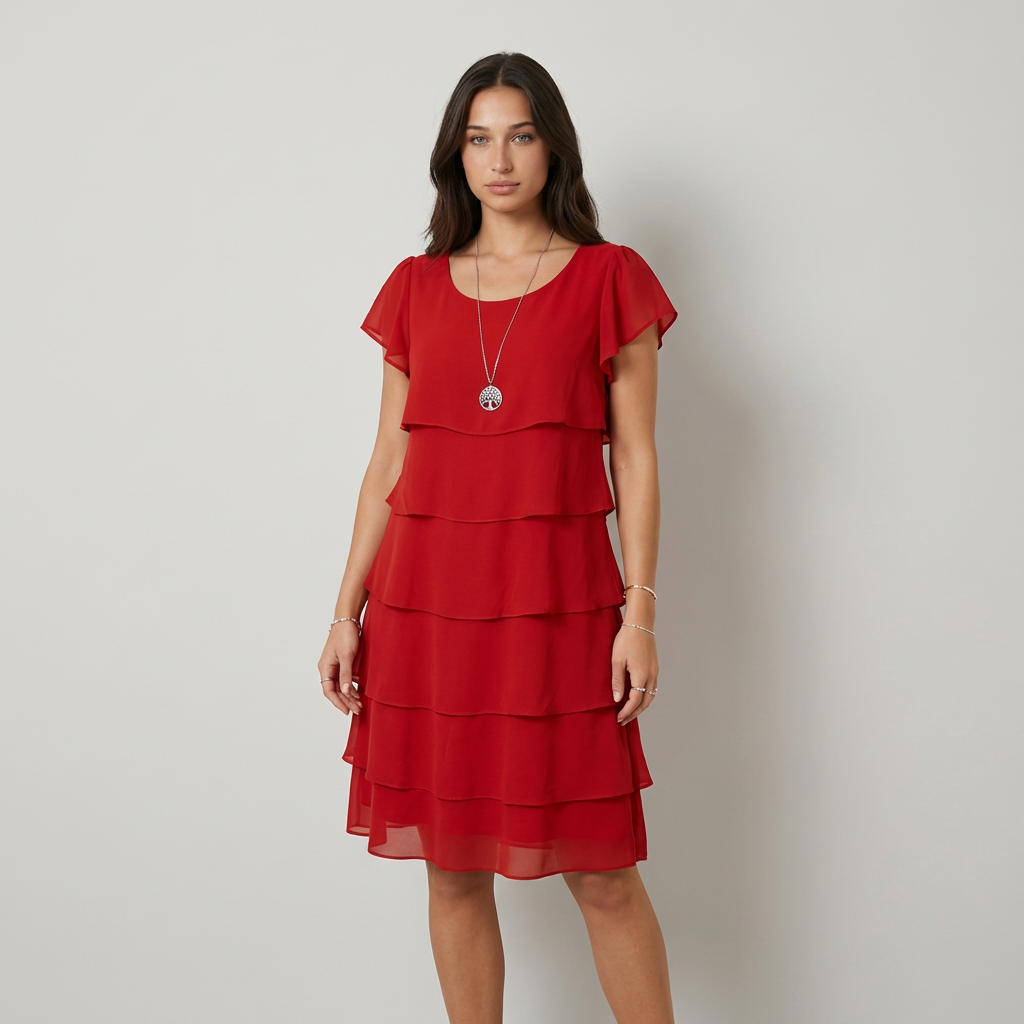 Martina | Vestido Midi con Volantes