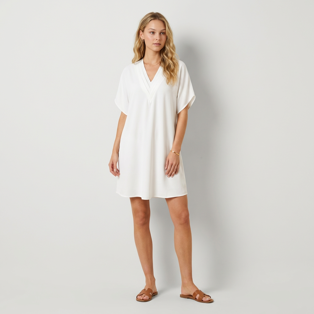 Mirabela | Elegante vestido con escote en V drapeado