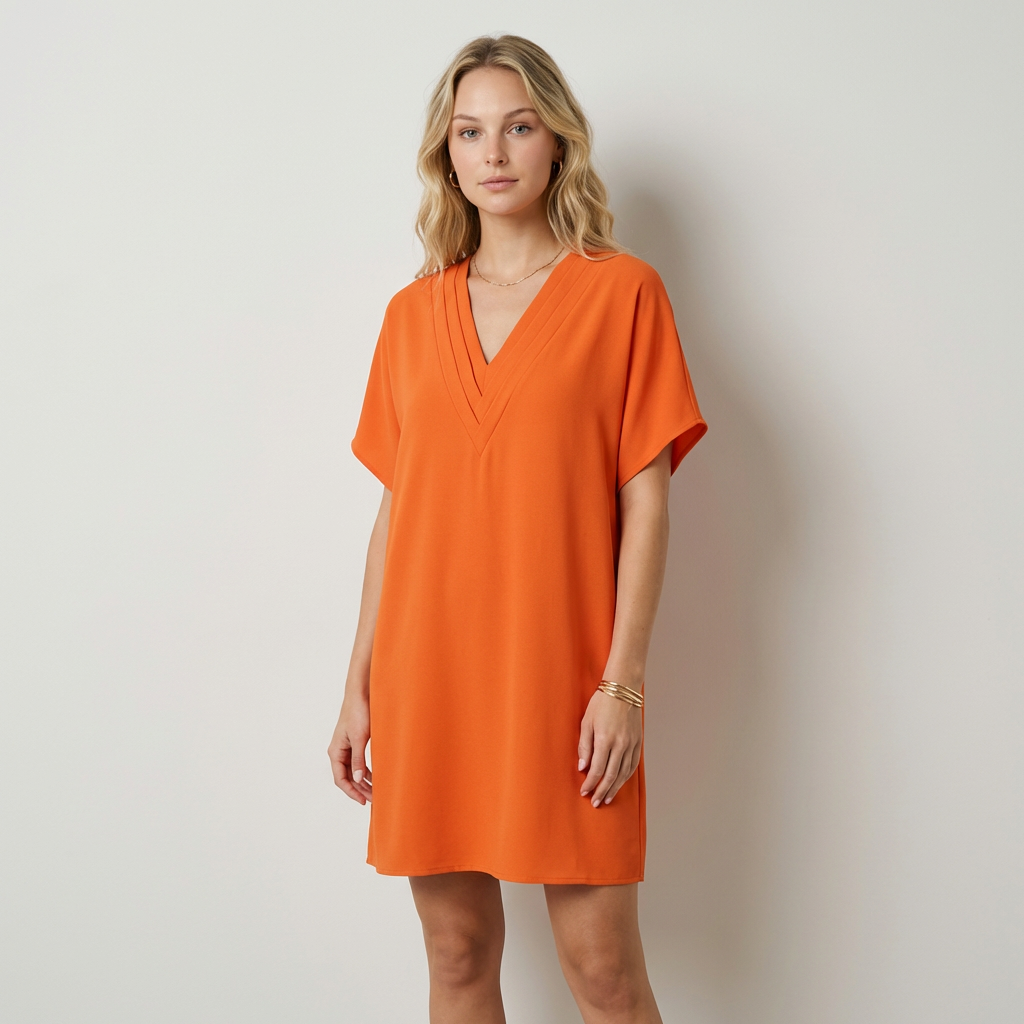 Mirabela | Elegante vestido con escote en V drapeado