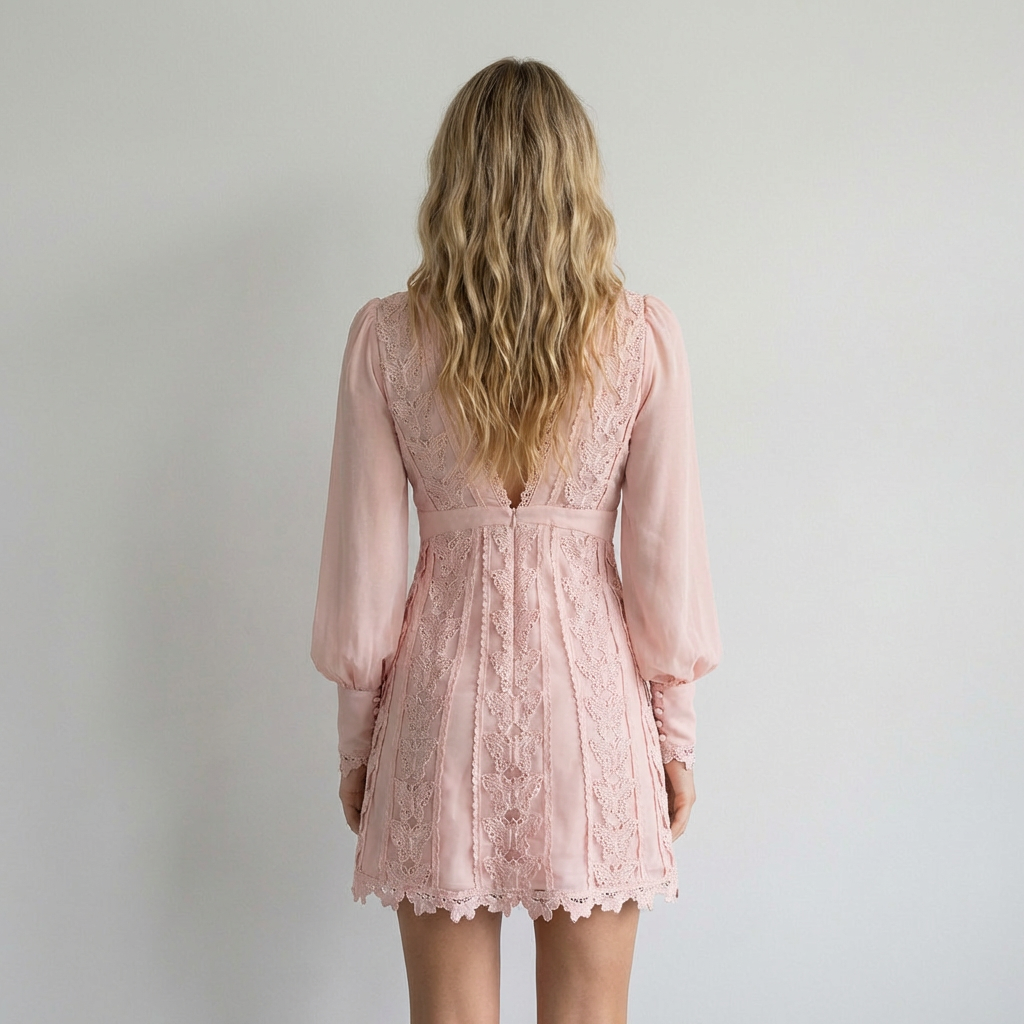 Isabella | Vestido Rosa Encaje