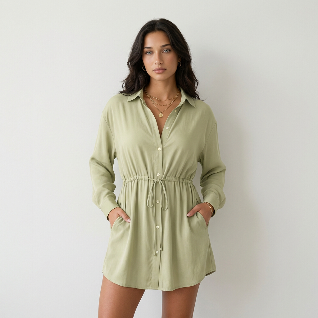 Gabriela | Vestido Camisero Satinado
